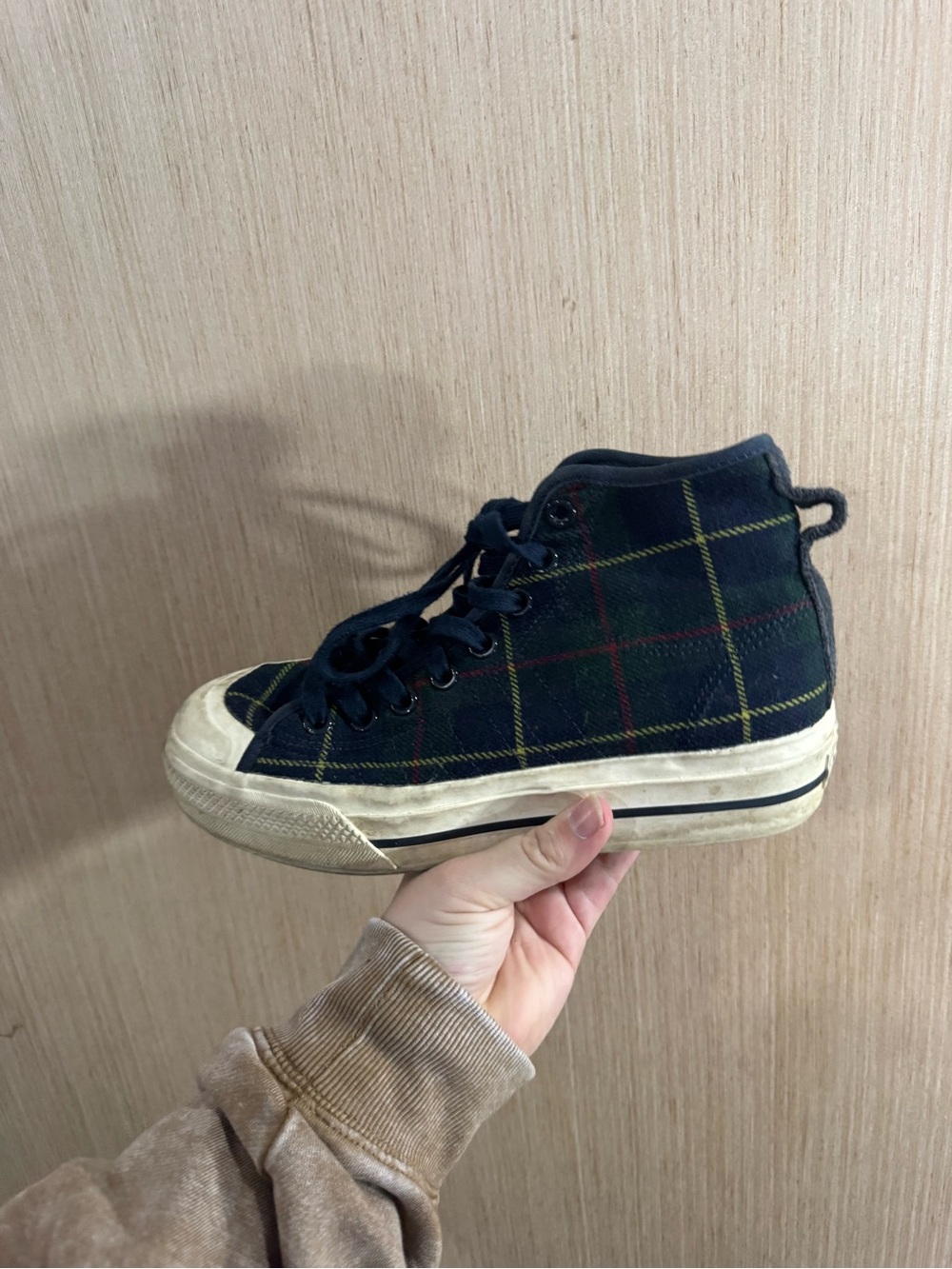 Adidas Nizza RF Platform Mid Plaid Platform Shoes H02707 Women's Size 8.5 - Picture 8 of 9